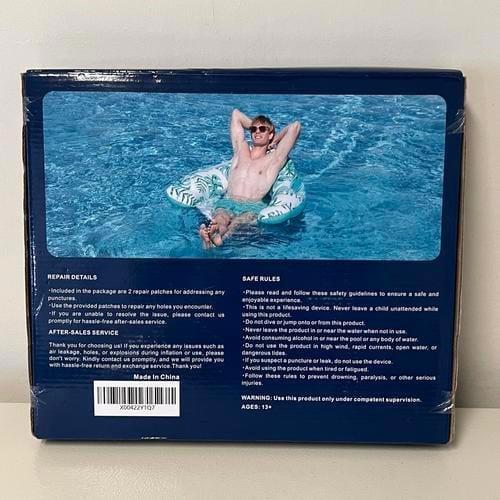 Comfortable Inflatable Pool Float with UPF 50+ Canopy