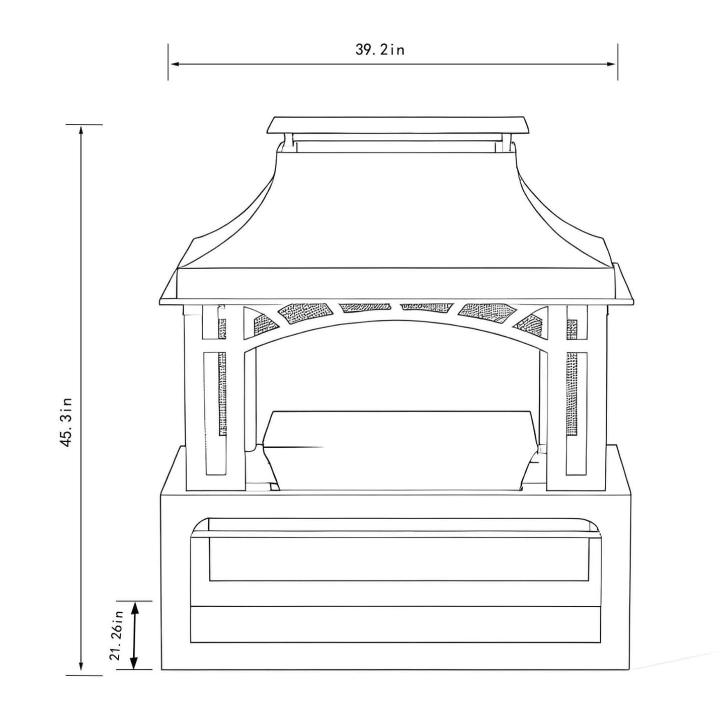 40-Inch Steel Wood-Burning Fire Pit with Grill and Spark Screen