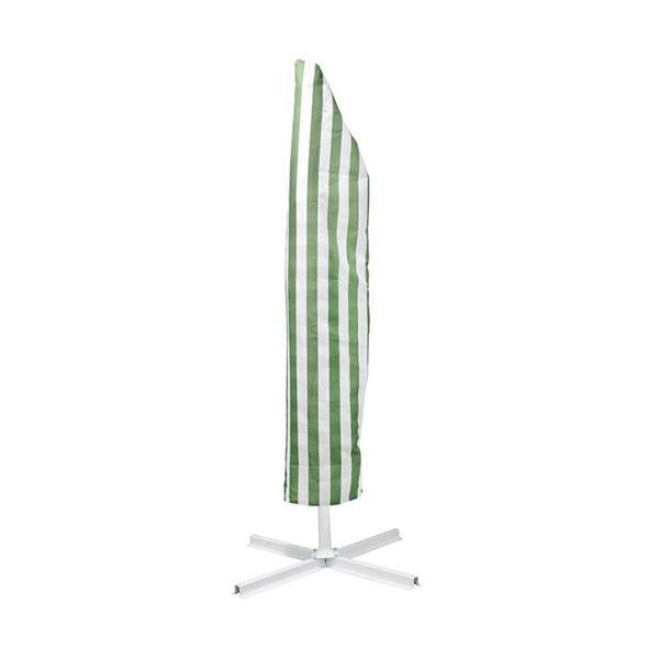 Milano Green and White Striped Outdoor Umbrella
