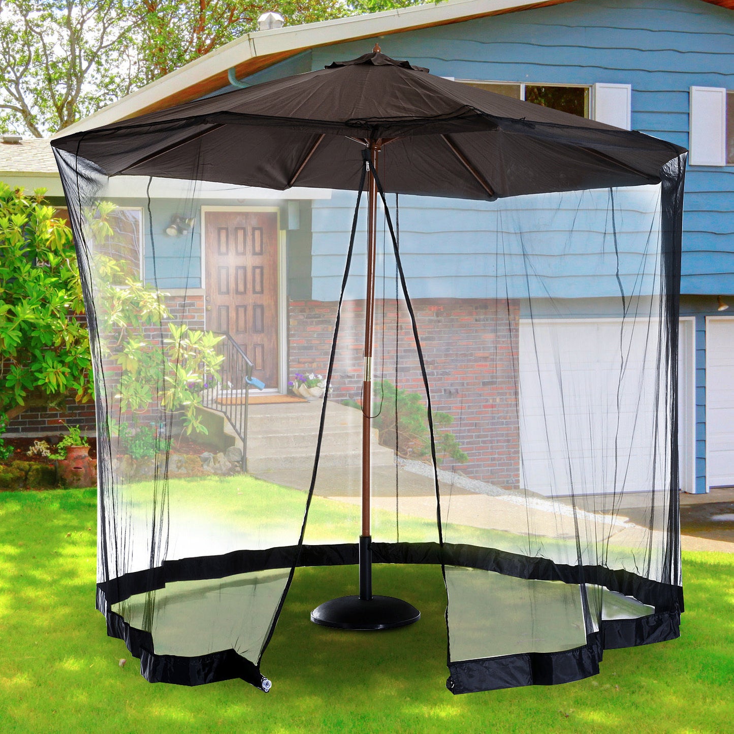 Outsunny 7.5ft Patio Umbrella Bug Net Screen