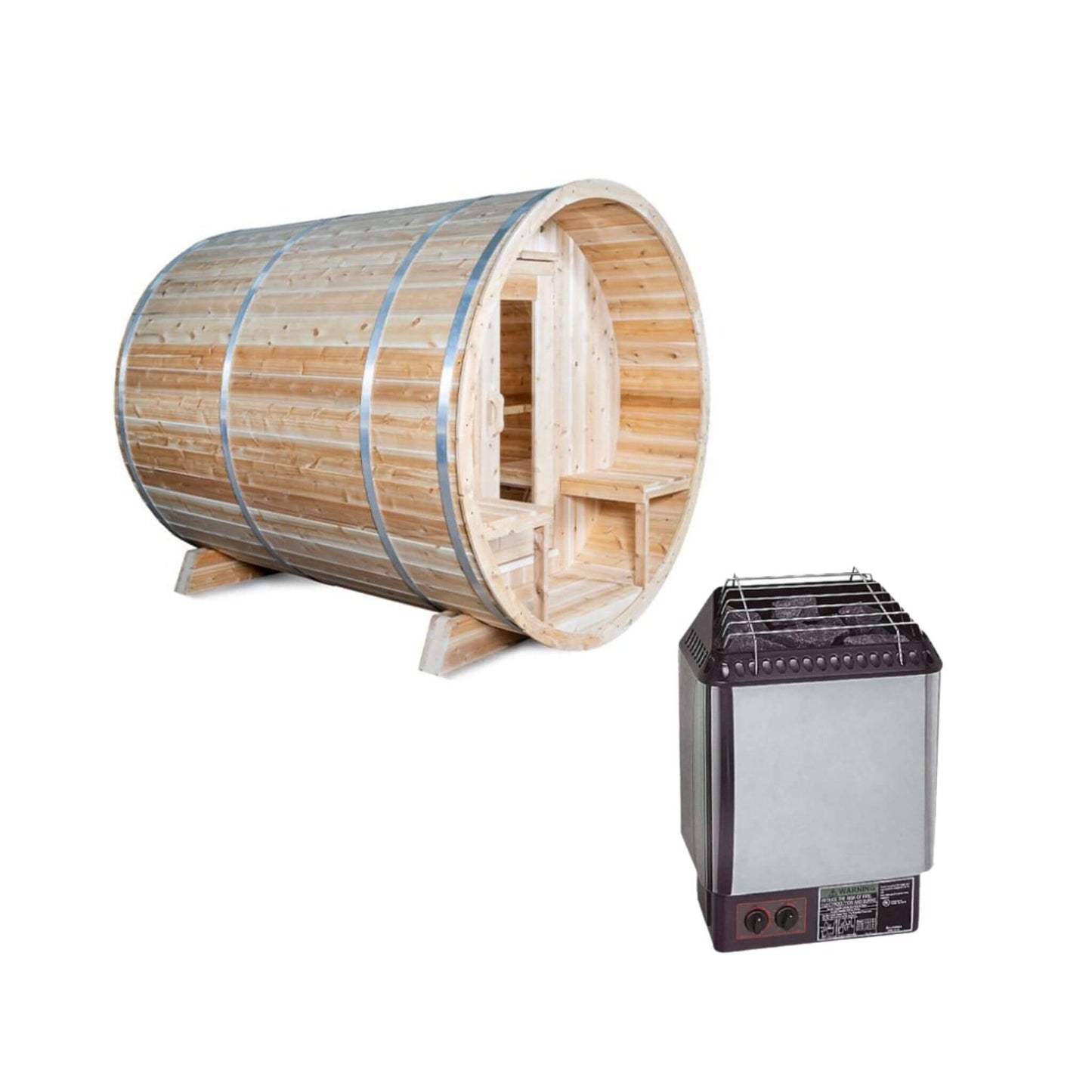 Dundalk Leisurecraft 4-Person Serenity Barrel Sauna