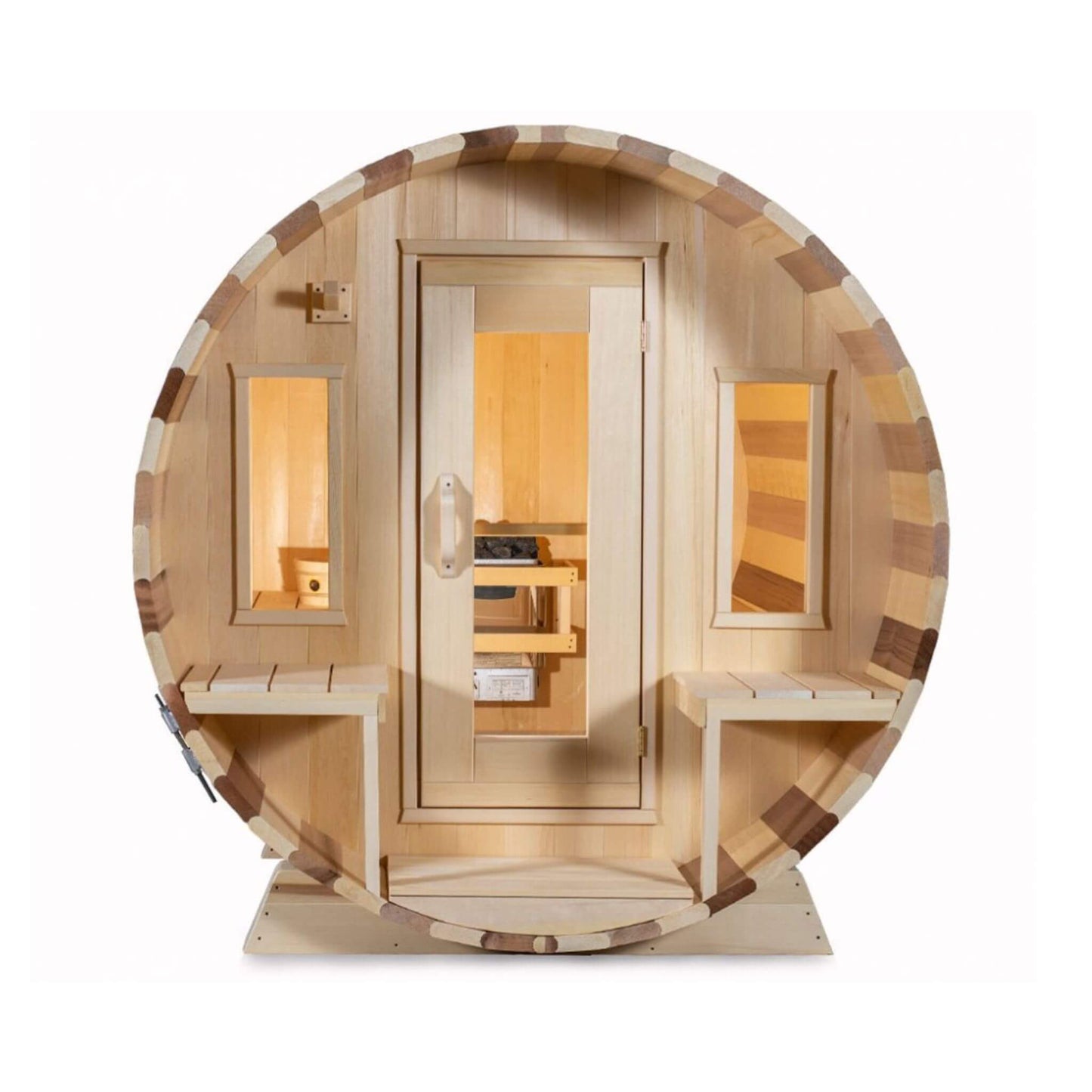 Dundalk Leisurecraft 6-Person Cedar Barrel Sauna with Porch