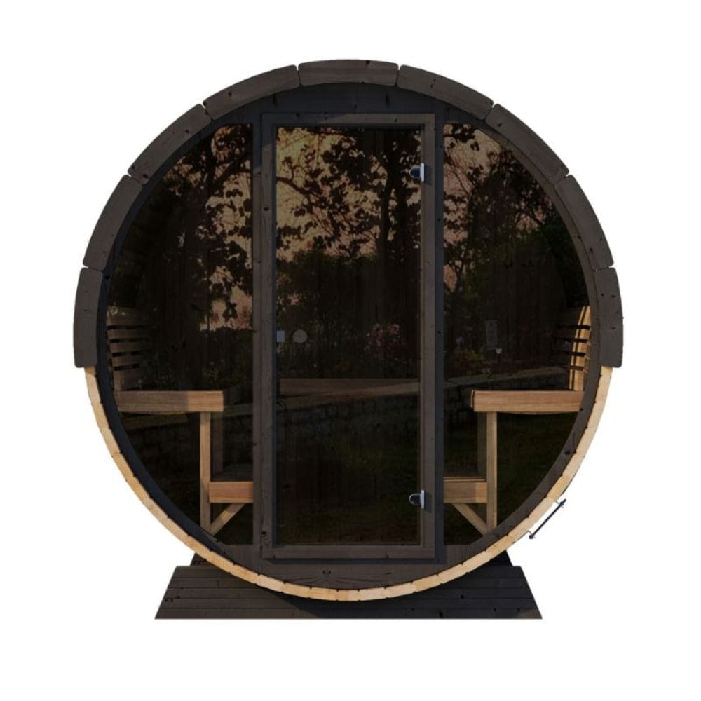 SAUNALIFE EE8G ERGO Series 6-Person Outdoor Sauna Barrel