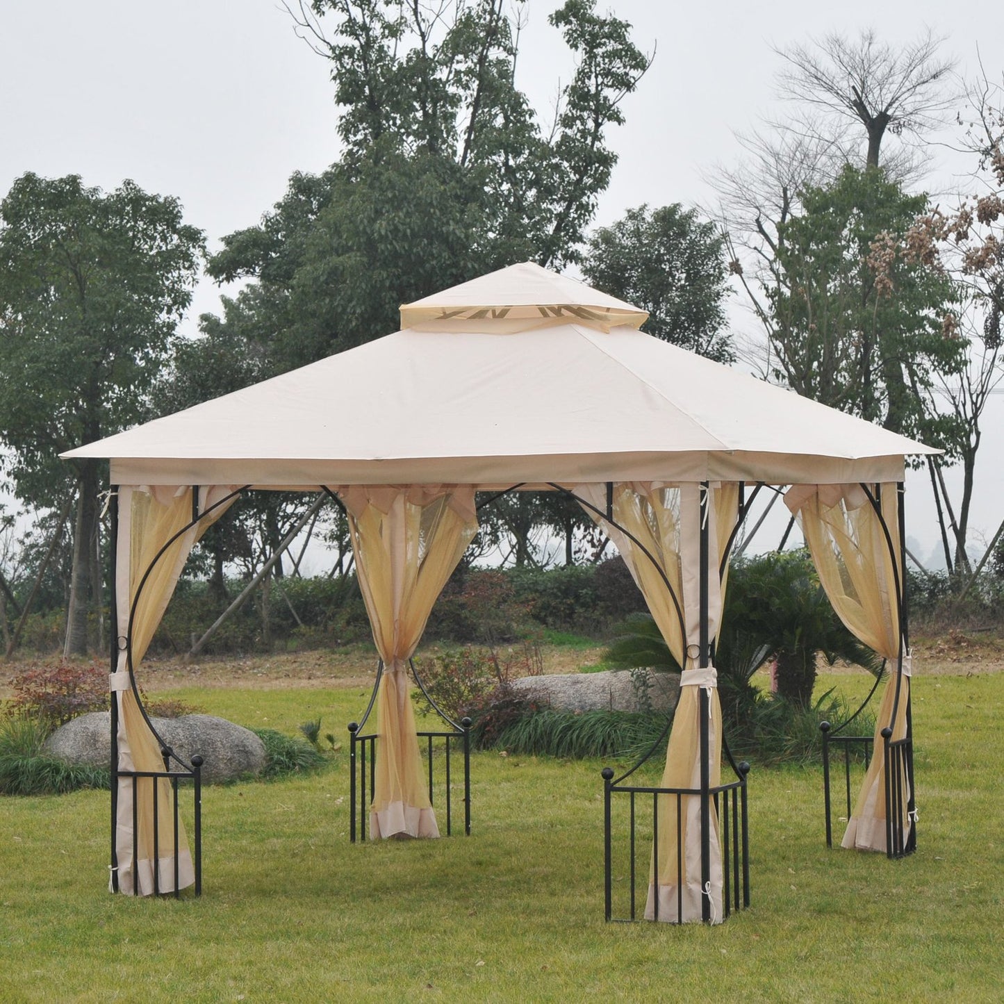 Outsunny 10'x10' Garden Gazebo Canopy