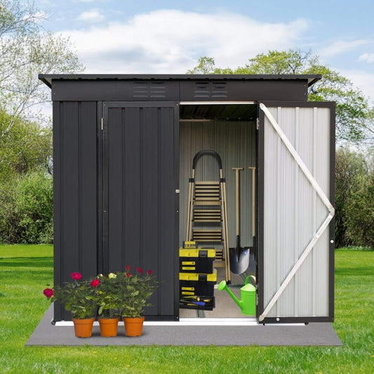 Premium 4ft x 6ft Outdoor Metal Garden Storage Shed