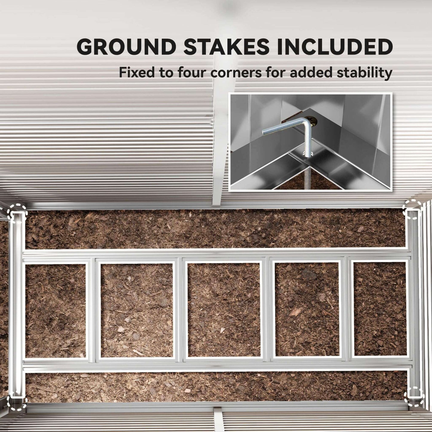 Heavy-Duty Galvanized Steel Storage Shed with Lockable Doors