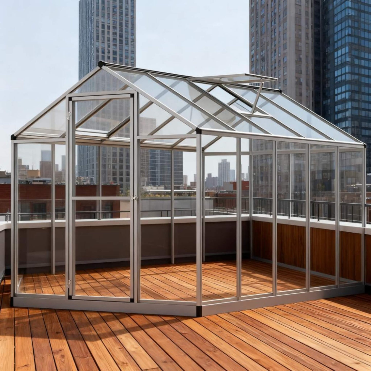 Large Walk-In Backyard Greenhouse W/ Rainwater Collection System And Roof Vent (SAK93581)