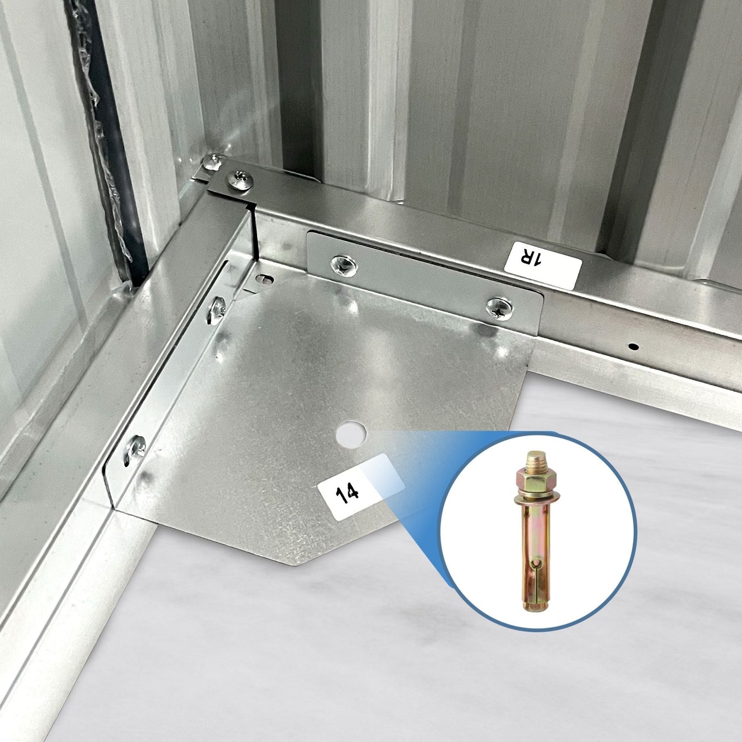 Alora Large Outdoor Metal Backyard Garden Storage Tool Shed With Window And Lockable Doors (SAK68140)