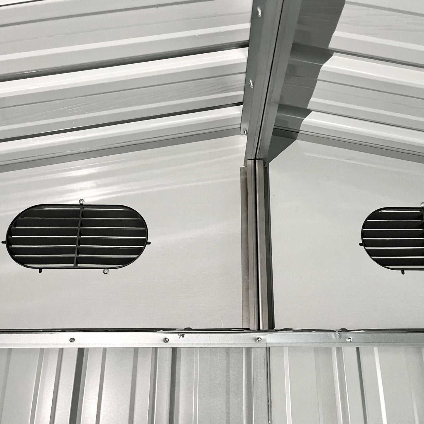 Alora Large Outdoor Metal Backyard Garden Storage Tool Shed With Window And Lockable Doors (SAK68140)