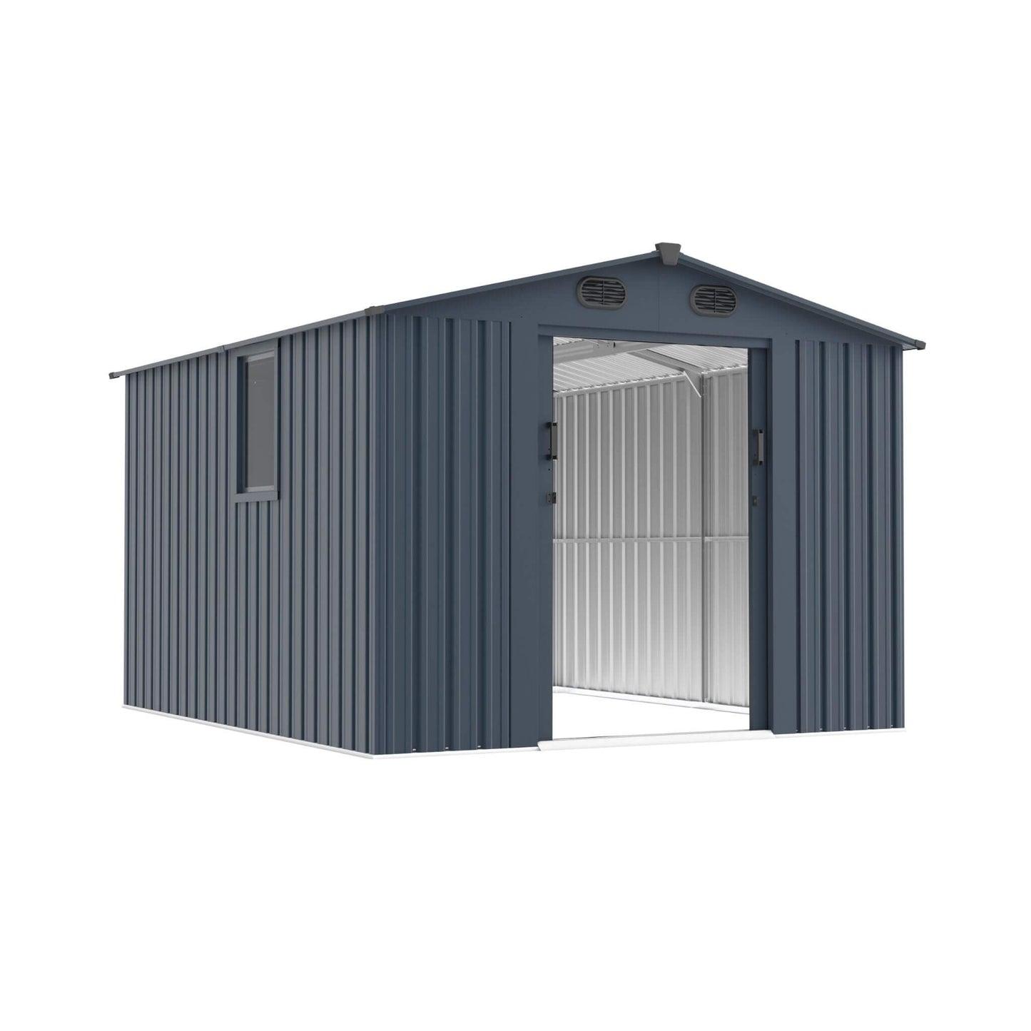 Large Metal Tool Shed with Window & Lockable Doors