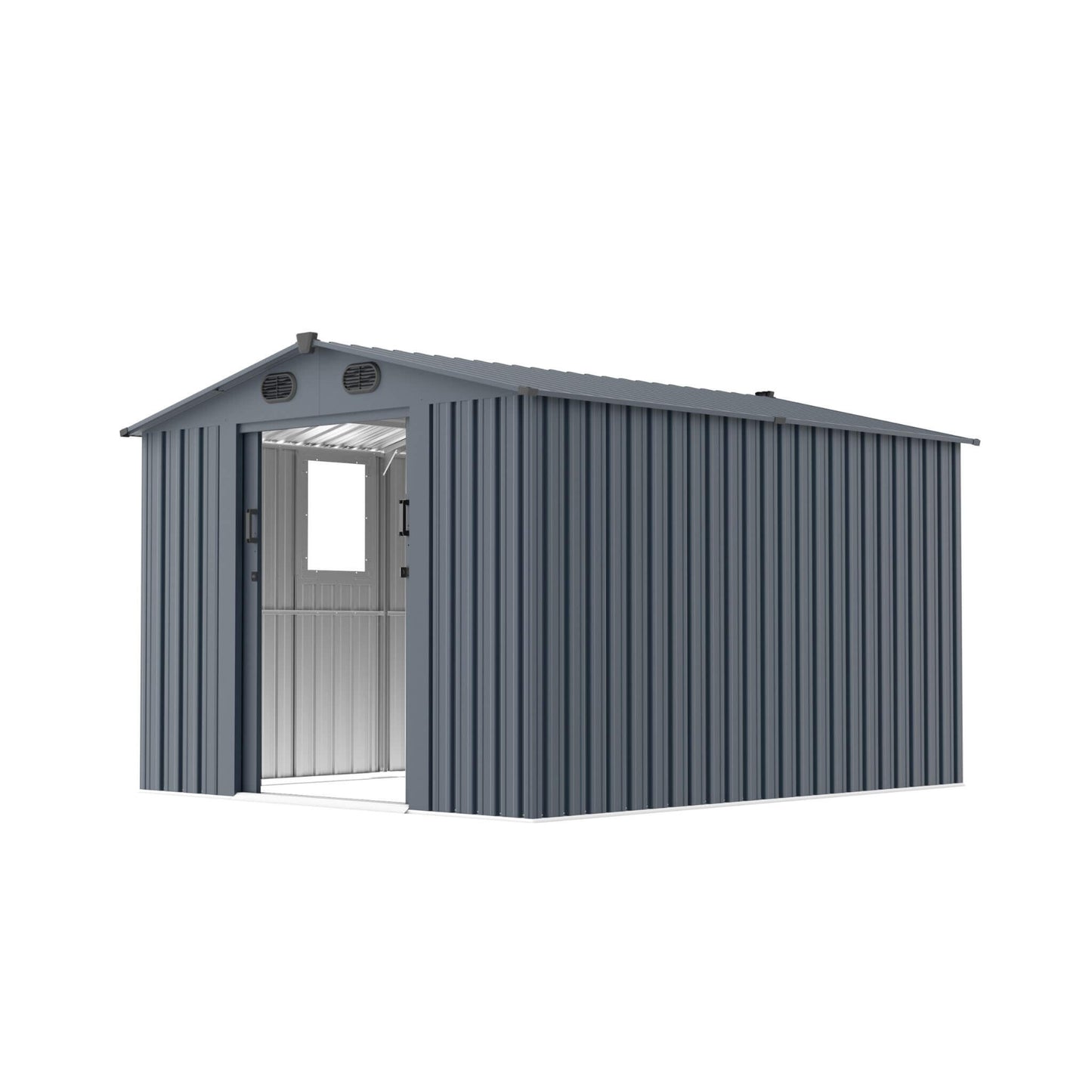 Large Metal Tool Shed with Window & Lockable Doors