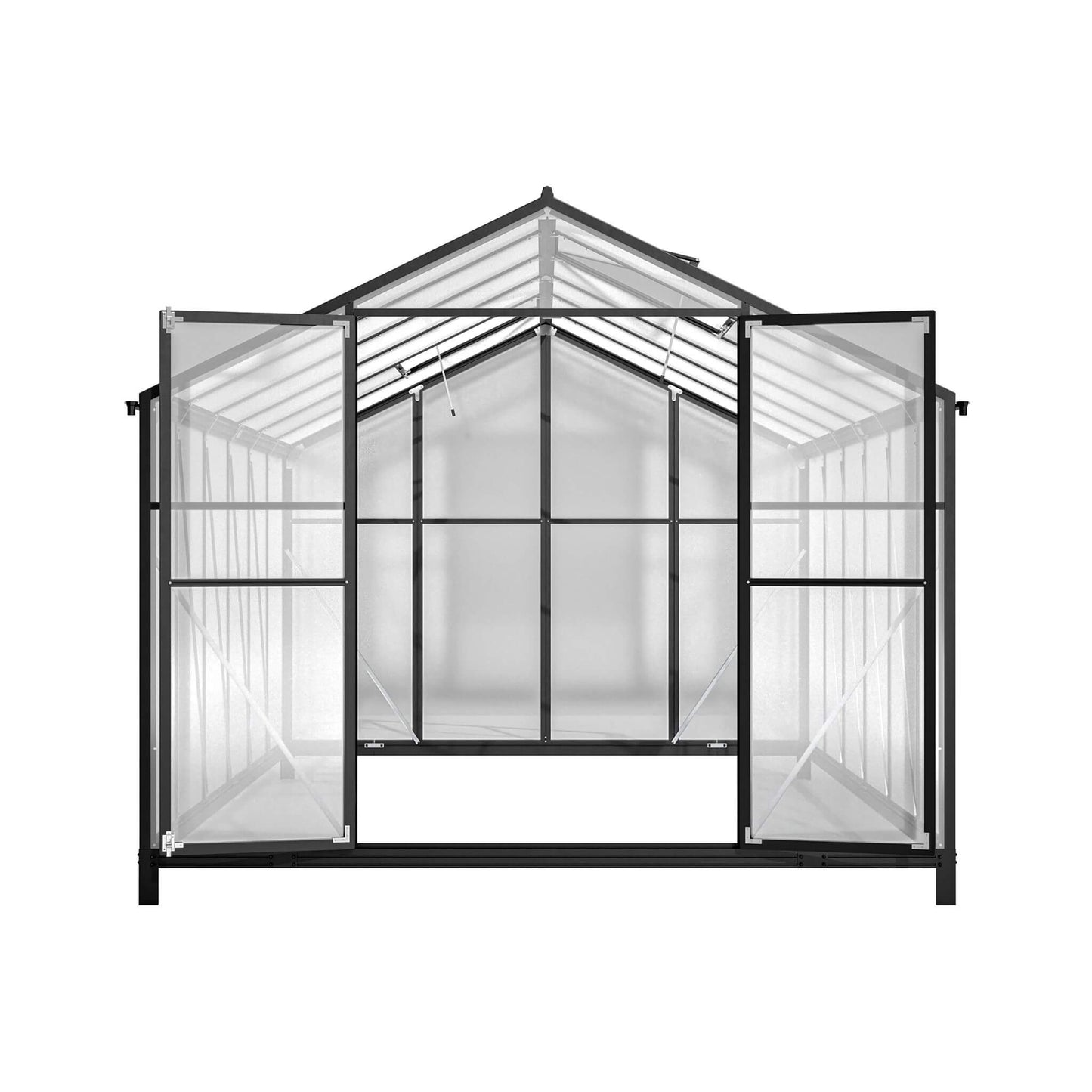 Large Heavy-Duty Walk-In Greenhouse with Double Doors and Ventilation