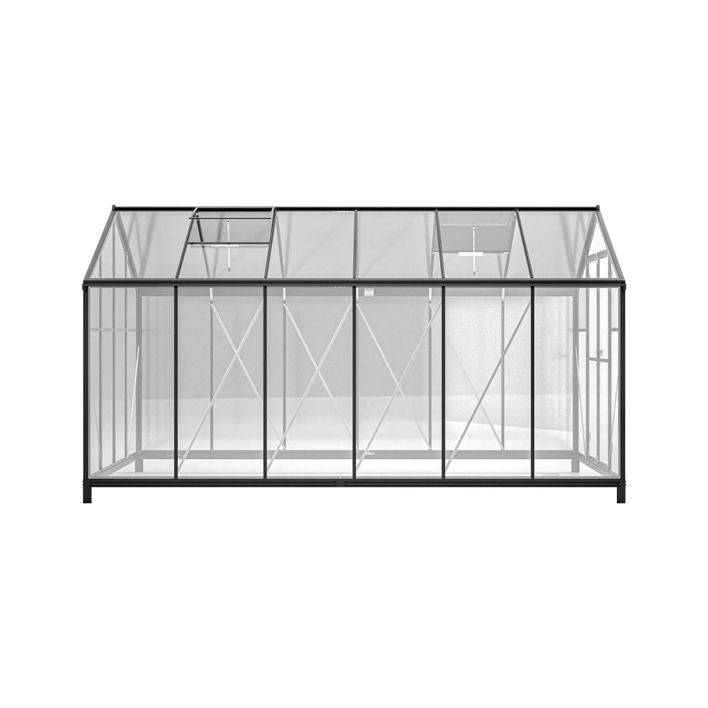 Large Heavy-Duty Walk-In Greenhouse with Double Doors and Ventilation