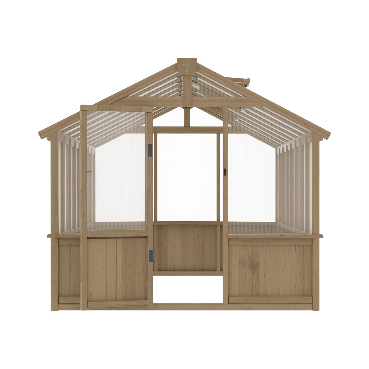 Heavy-Duty 8x16 FT Wooden Greenhouse with 6MM Polycarbonate Panels