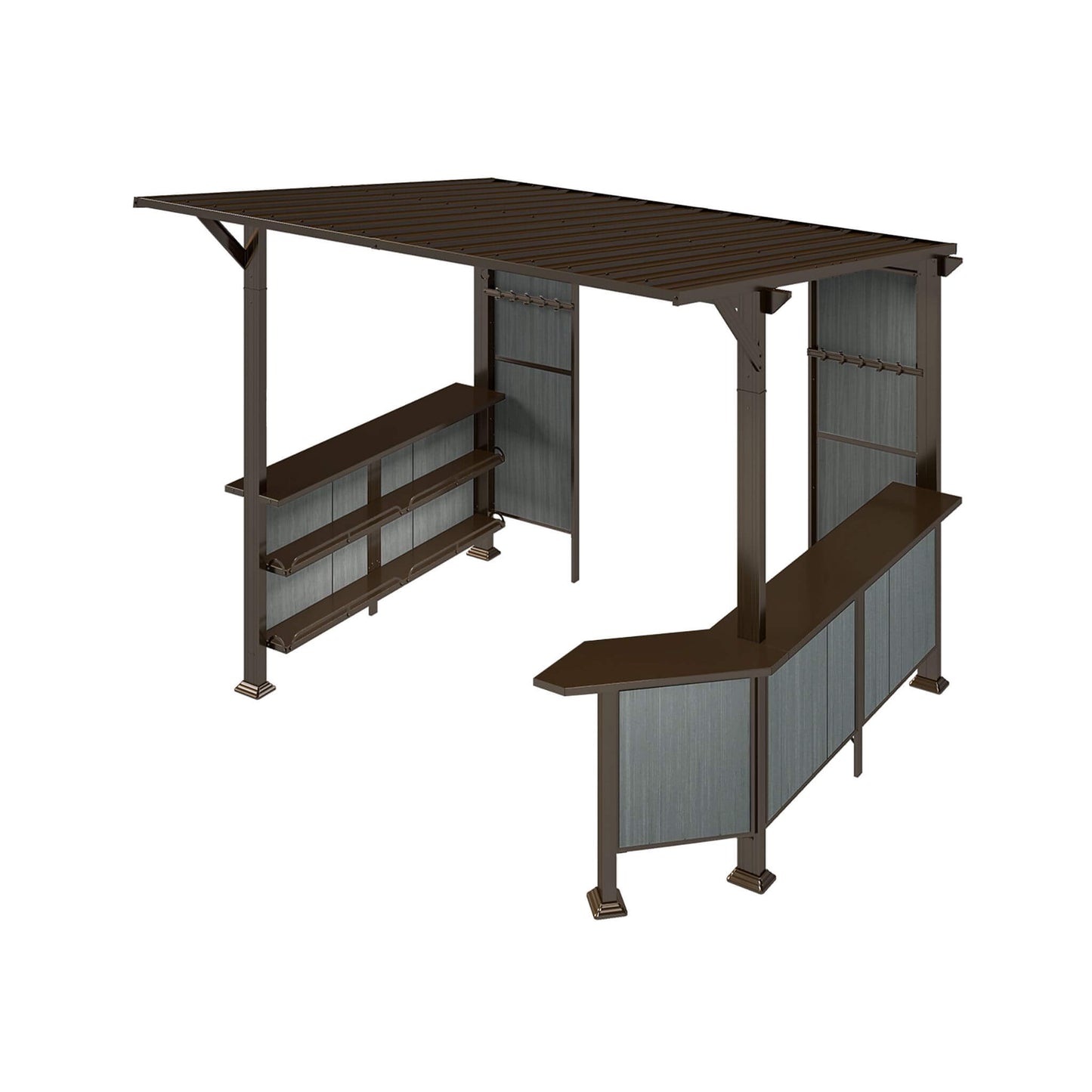 Alora Premium Outdoor Hardtop Grill Gazebo With Shelves (SAK90431)