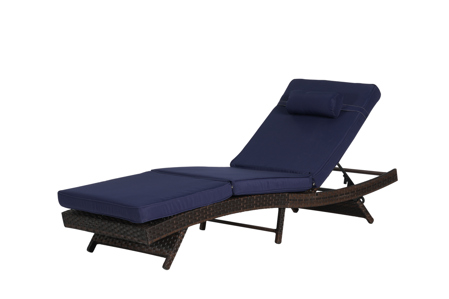 Outdoor Wicker Adjustable Reclining Lounge Chair Set – 2 Pieces