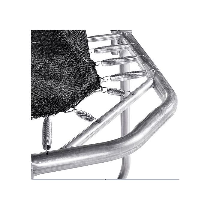 Jumpking 10'x15' Rectangle Trampoline with 2 Powder Coated Basketball Hoops with Breakaway Rims, Enclosure Net, and Ladder