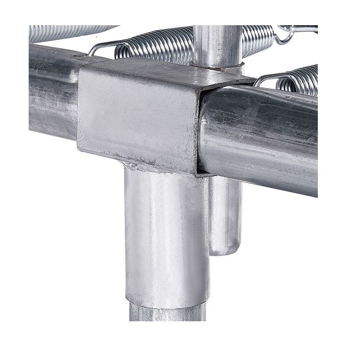 Jumpking 10'x15' Rectangle Trampoline with 2 Powder Coated Basketball Hoops with Breakaway Rims, Enclosure Net, and Ladder