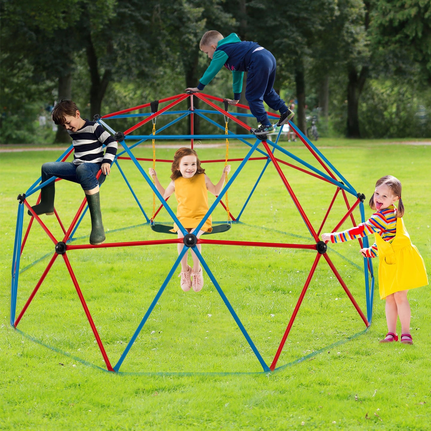 Gbruno 10 Ft Dome Climber with Swing