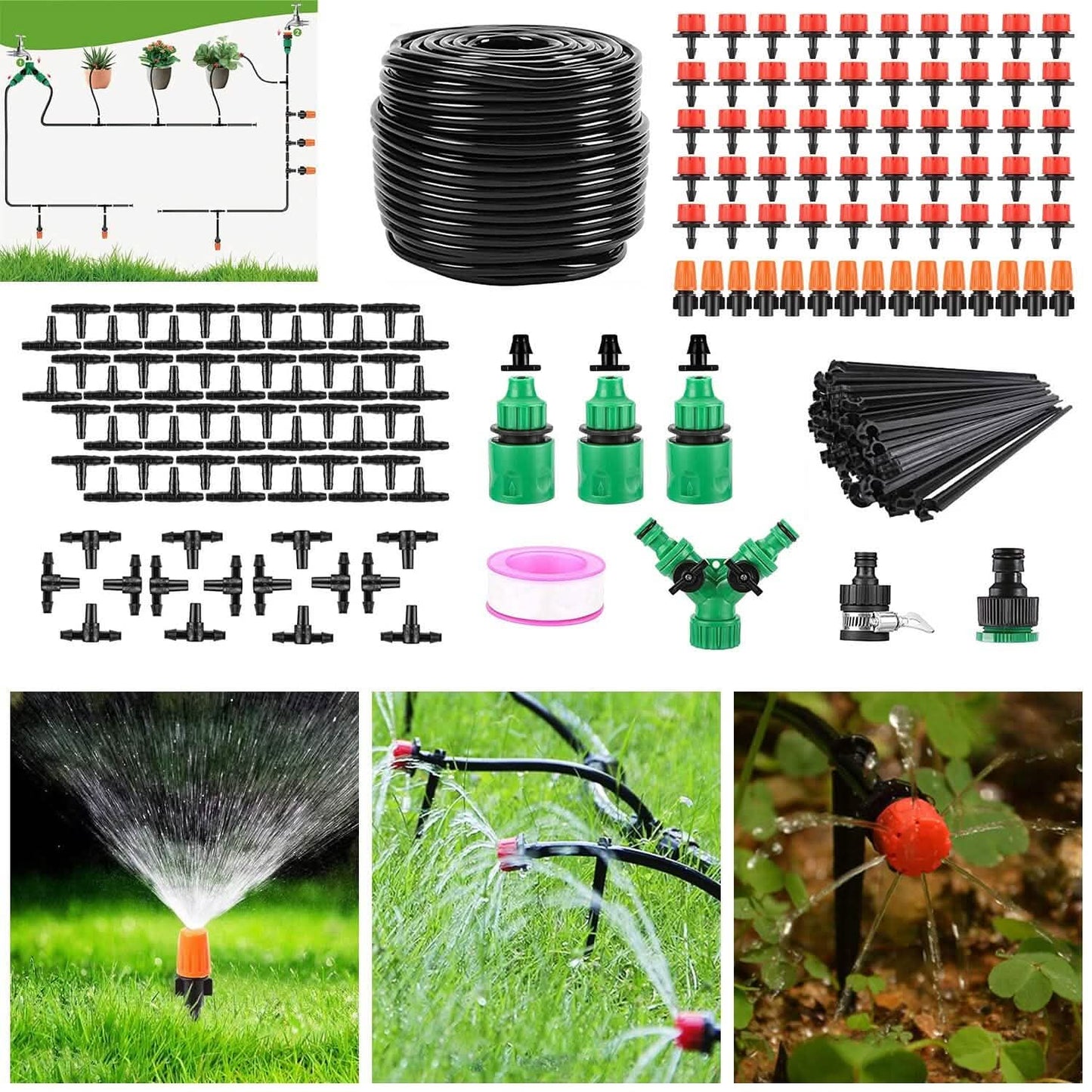 164FT Smart Drip Irrigation System