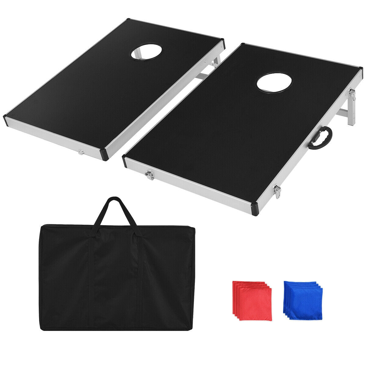 Gbruno Premium Foldable Cornhole Set with Carry Handle