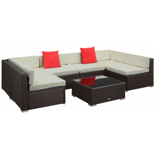 Pieces Outdoor Sectional Patio Furniture Set