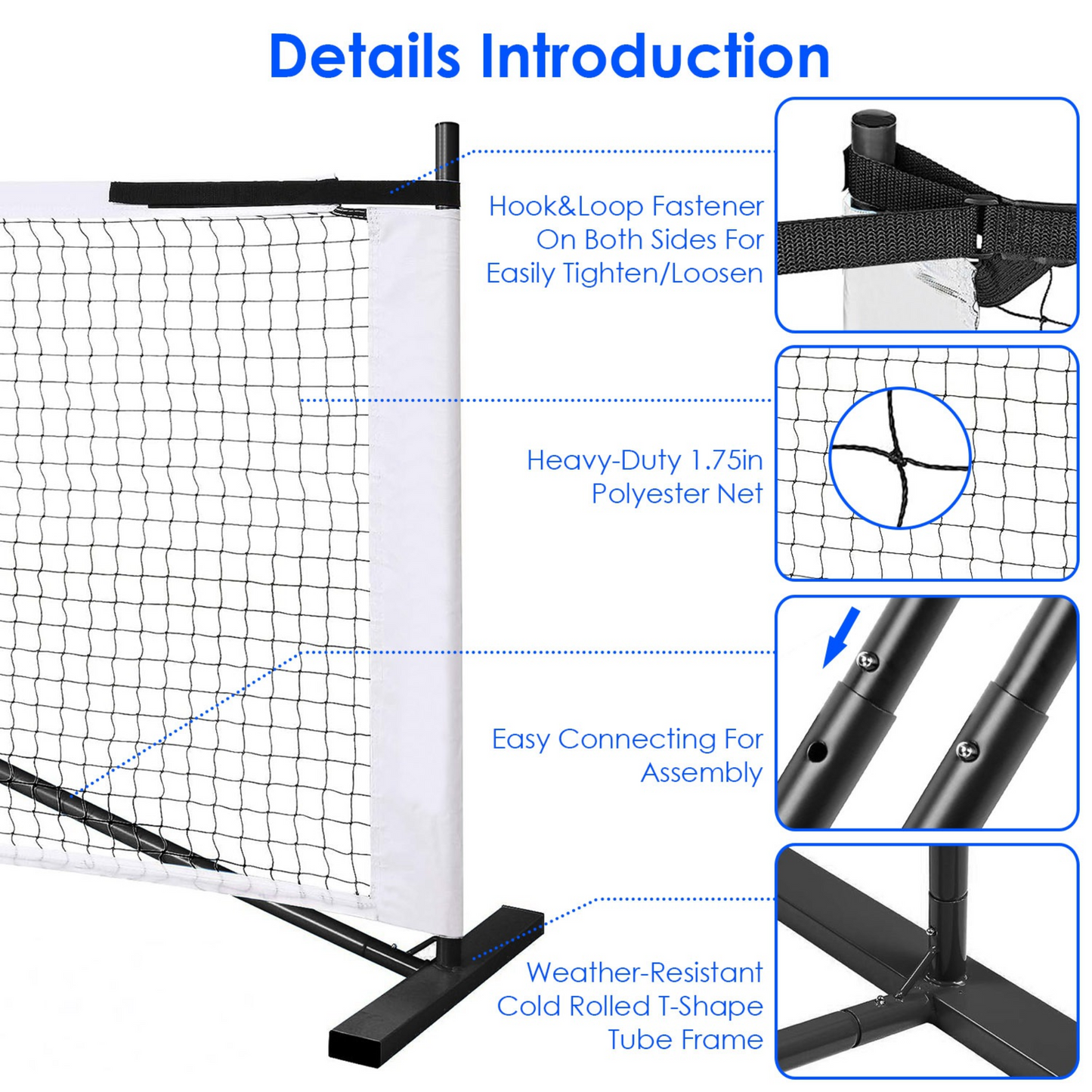 Gbruno Portable Pickleball Net Set with Paddles and Balls