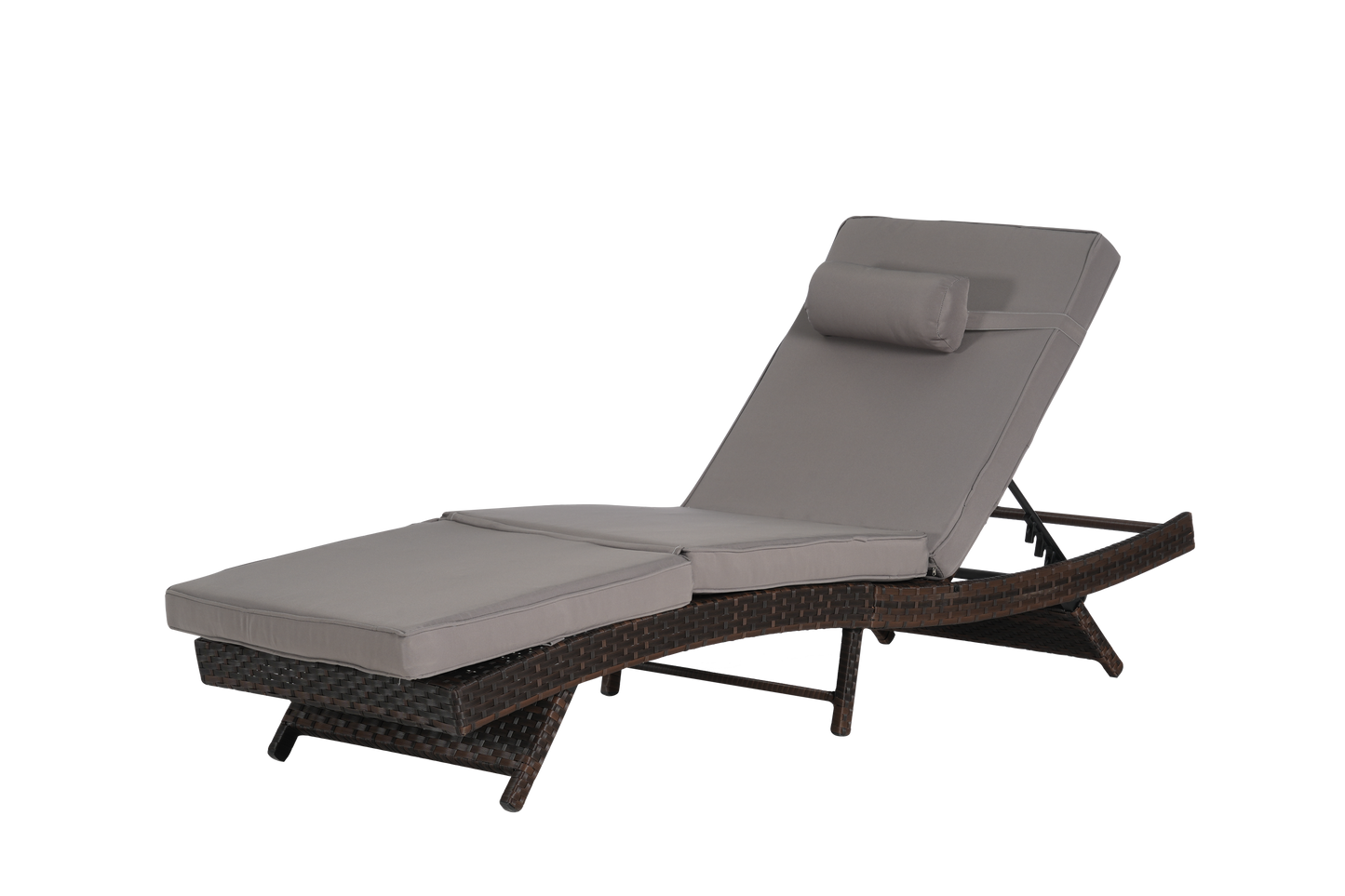 Outdoor Wicker Adjustable Reclining Lounge Chair Set – 2 Pieces