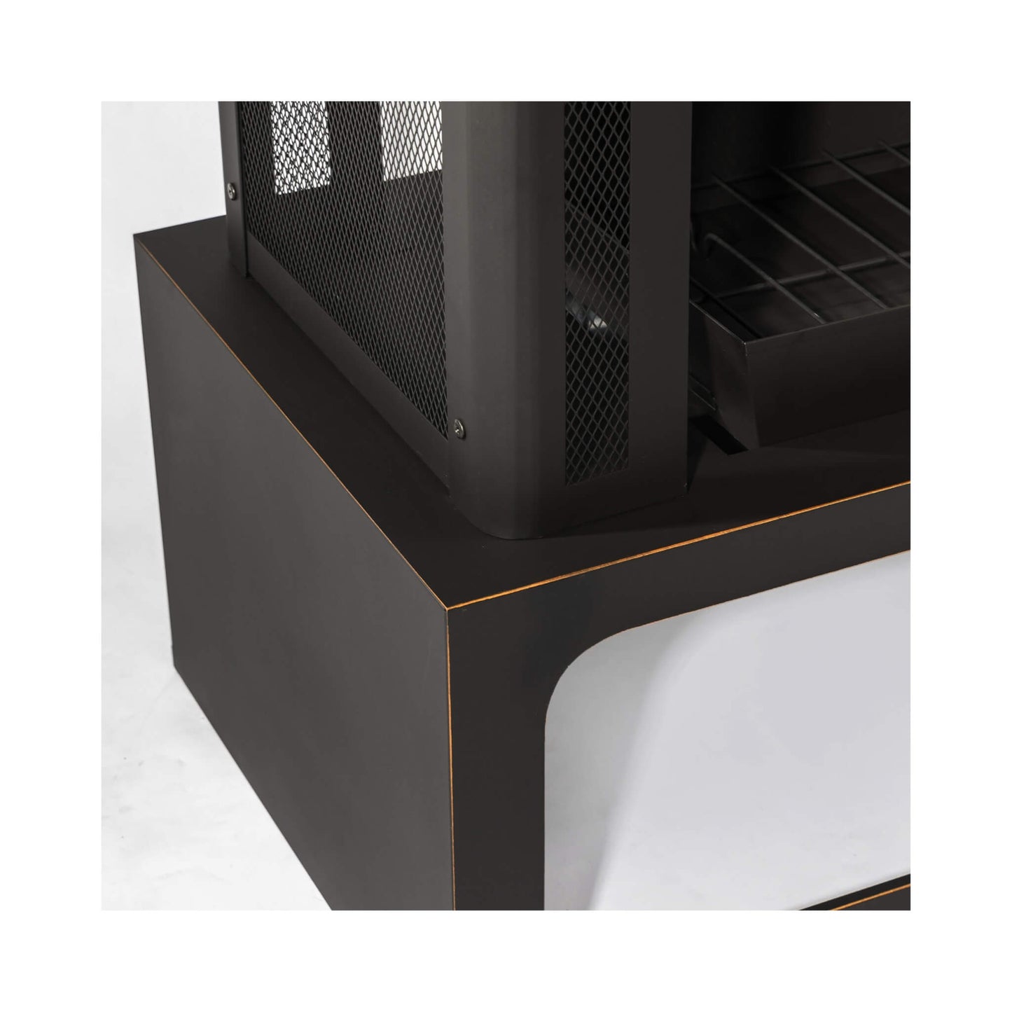 40-Inch Steel Wood-Burning Fire Pit with Grill and Spark Screen