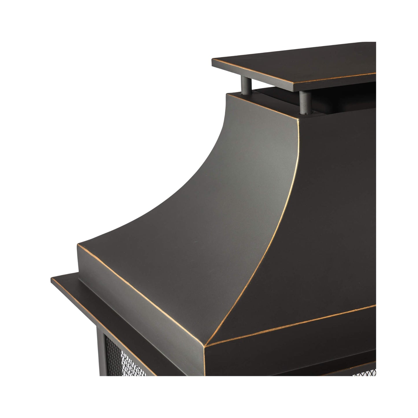 40-Inch Steel Wood-Burning Fire Pit with Grill and Spark Screen