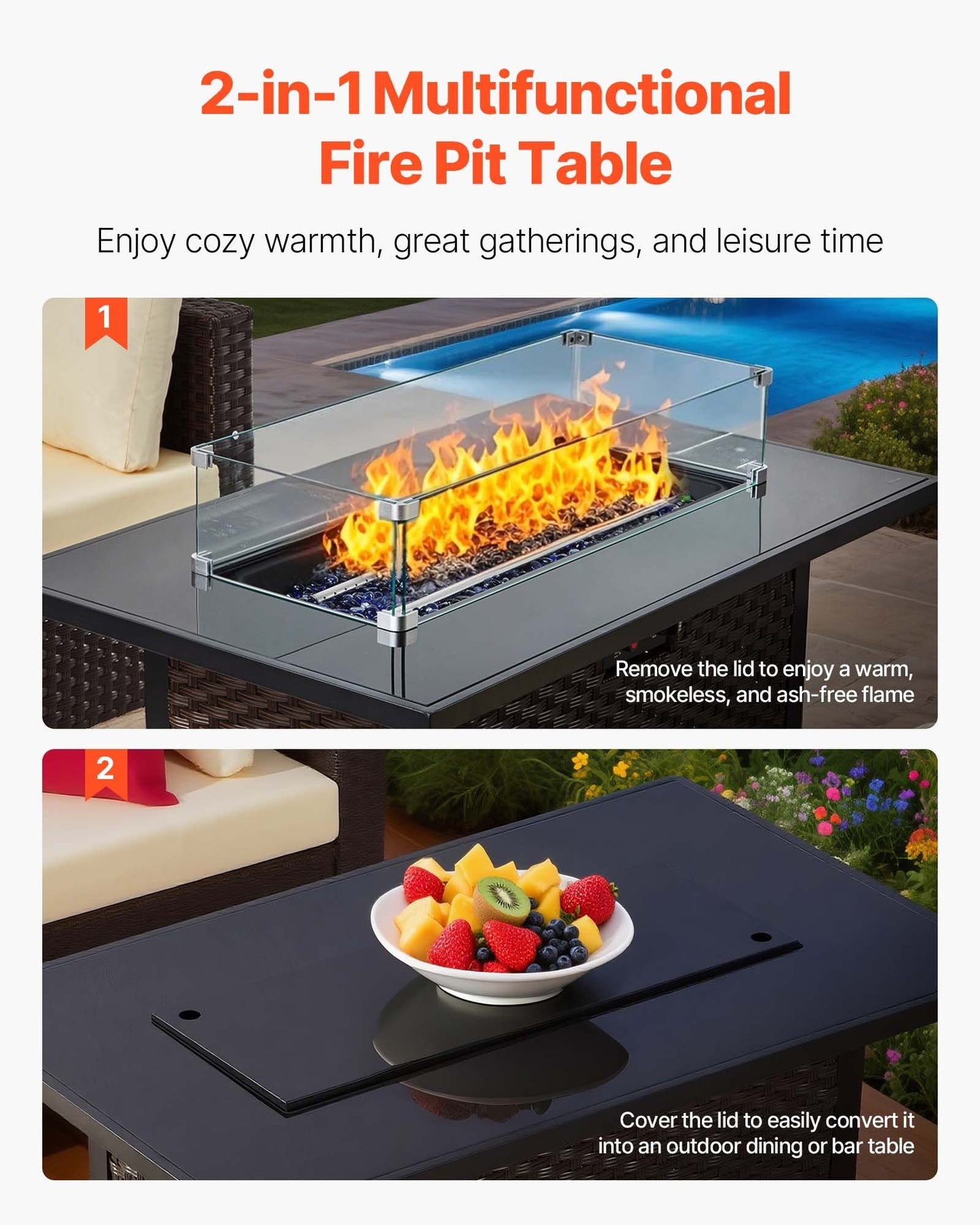 6-Piece Outdoor Patio Furniture Set, Wicker Rattan Outdoor Sectional