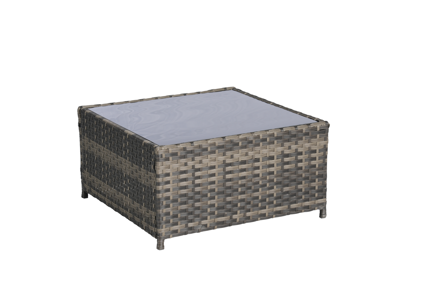 2 Piece Outdoor L-Shaped Wicker Patio Set – Sectional Sofa with