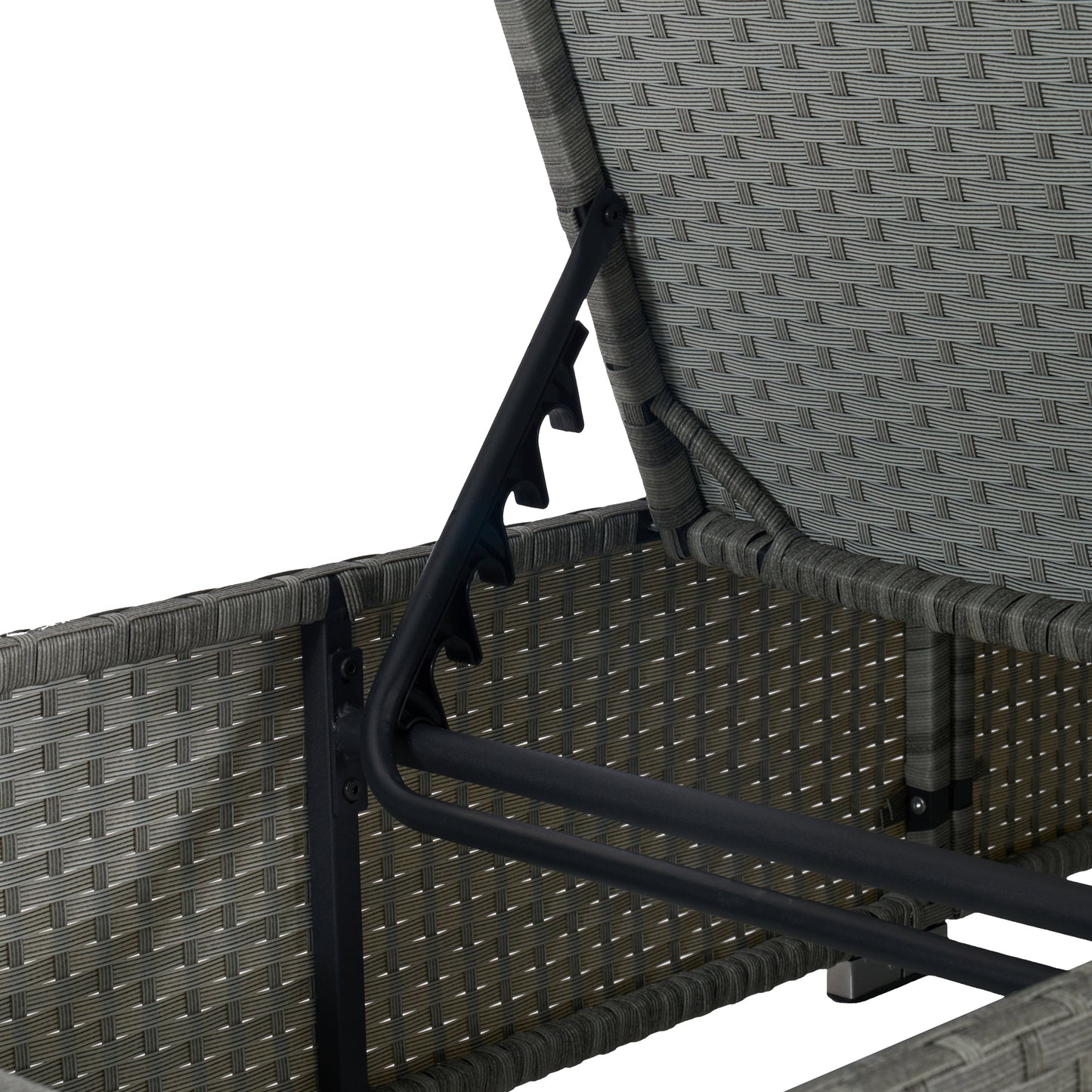 Premium Outdoor PE Rattan Adjustable Chaise Lounge Set with Table