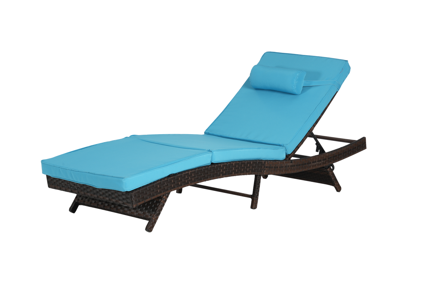 Outdoor Wicker Adjustable Reclining Lounge Chair Set – 2 Pieces