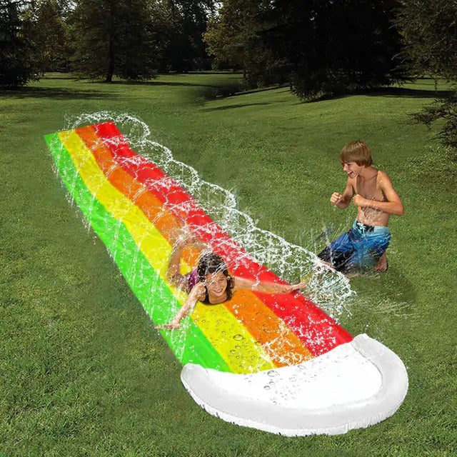 Ultimate 18ft Shark Double Lawn Water Slide