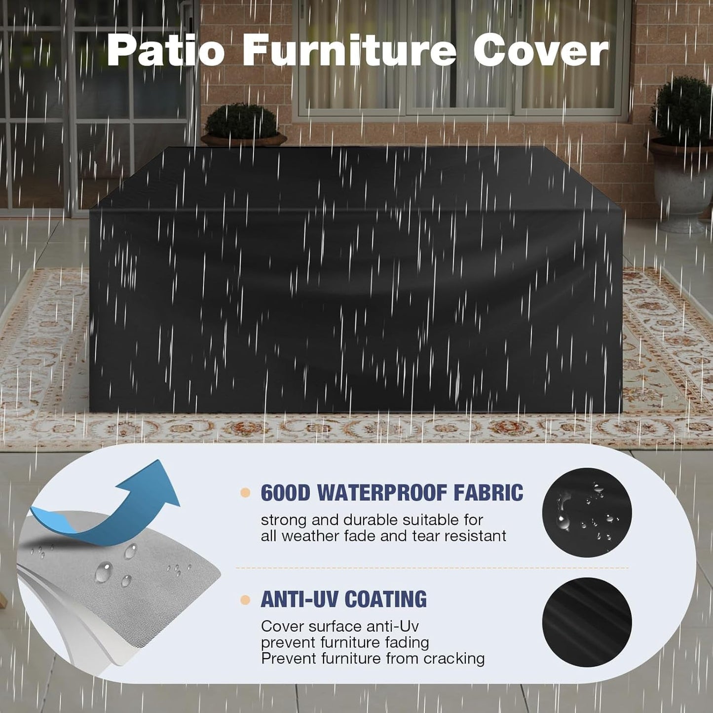 Oversized Aluminum Patio Furniture Set with Plush Cushions