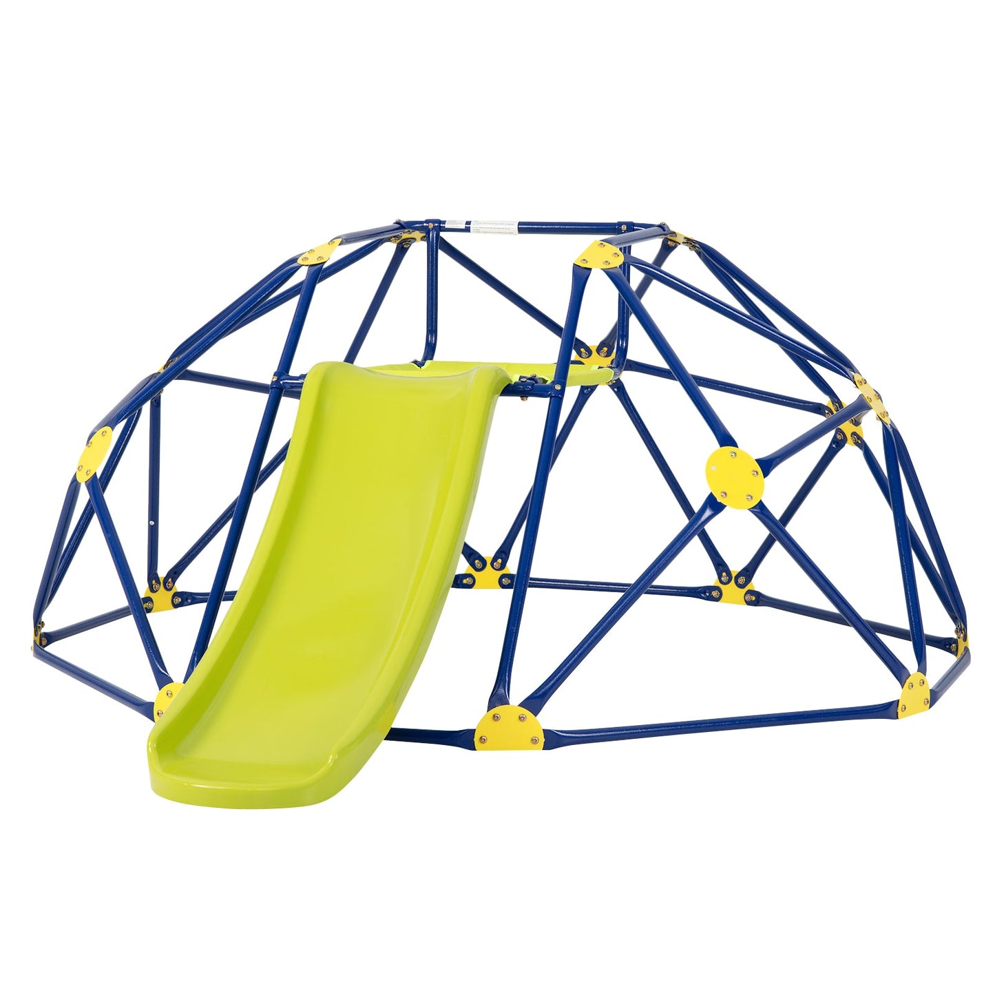 Kids Blue Climbing Dome with Slide and Cushion for Outdoor Fun