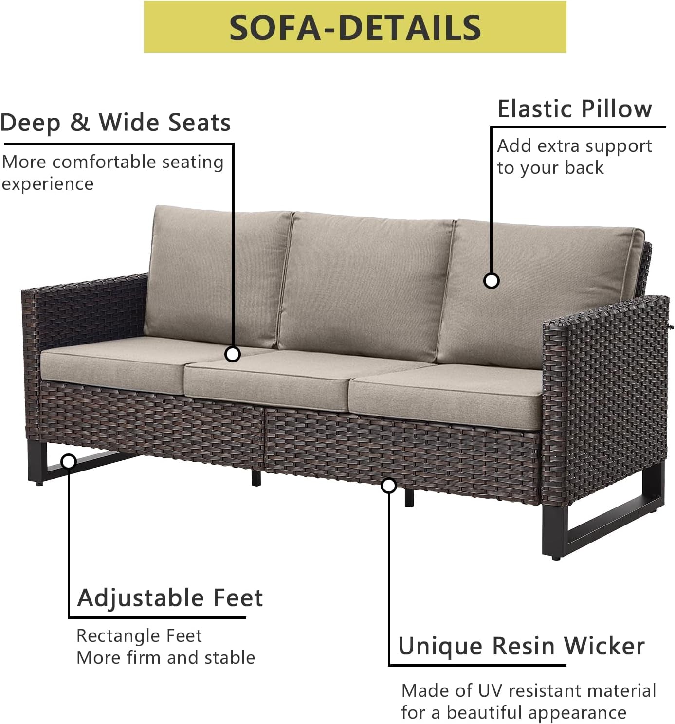 9 Piece Outdoor Patio Furniture Set with Swivel Rockers