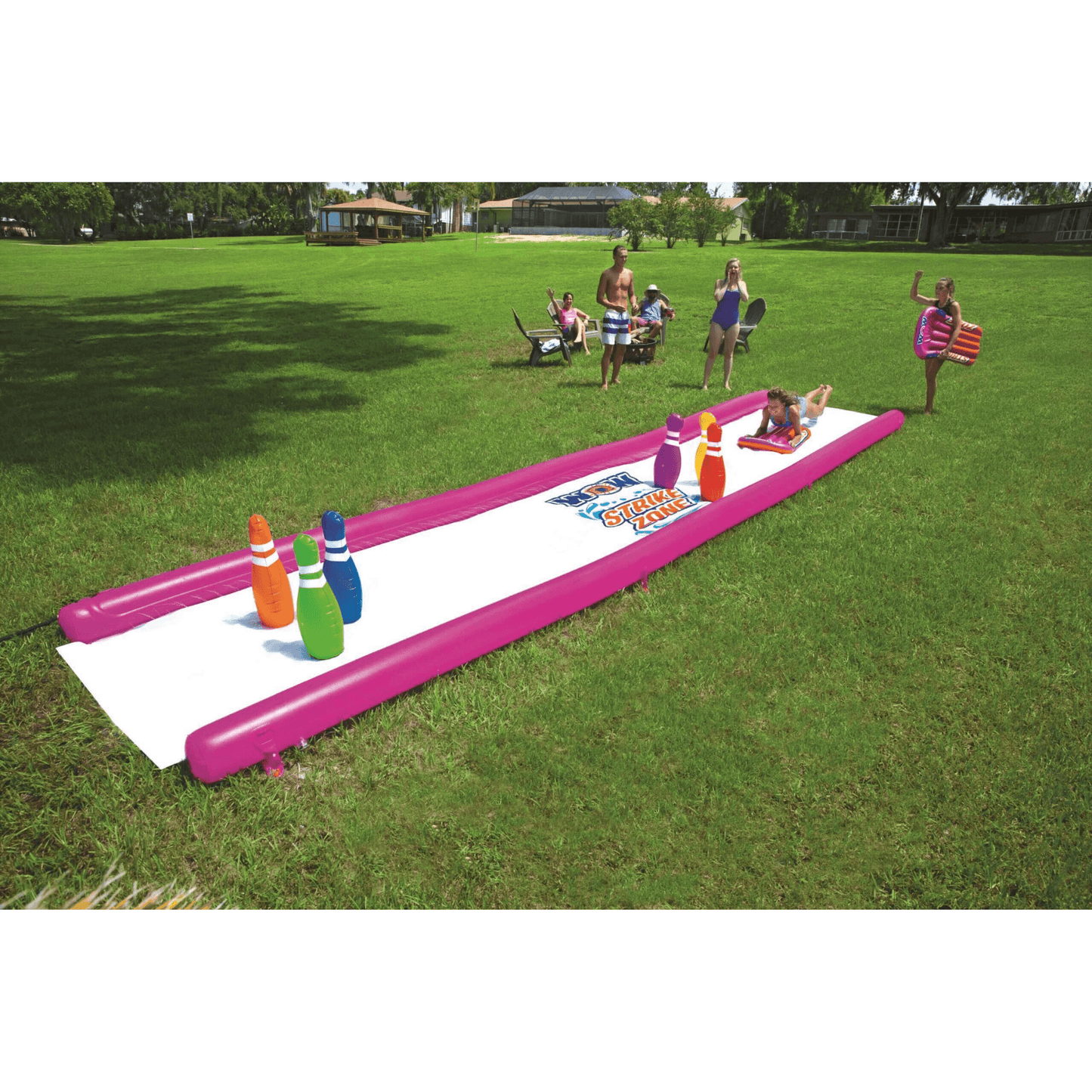 WOW Watersports Strike Zone 25' Inflatable Water Slide with Bowling Pins