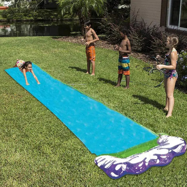 Ultimate 18ft Shark Double Lawn Water Slide