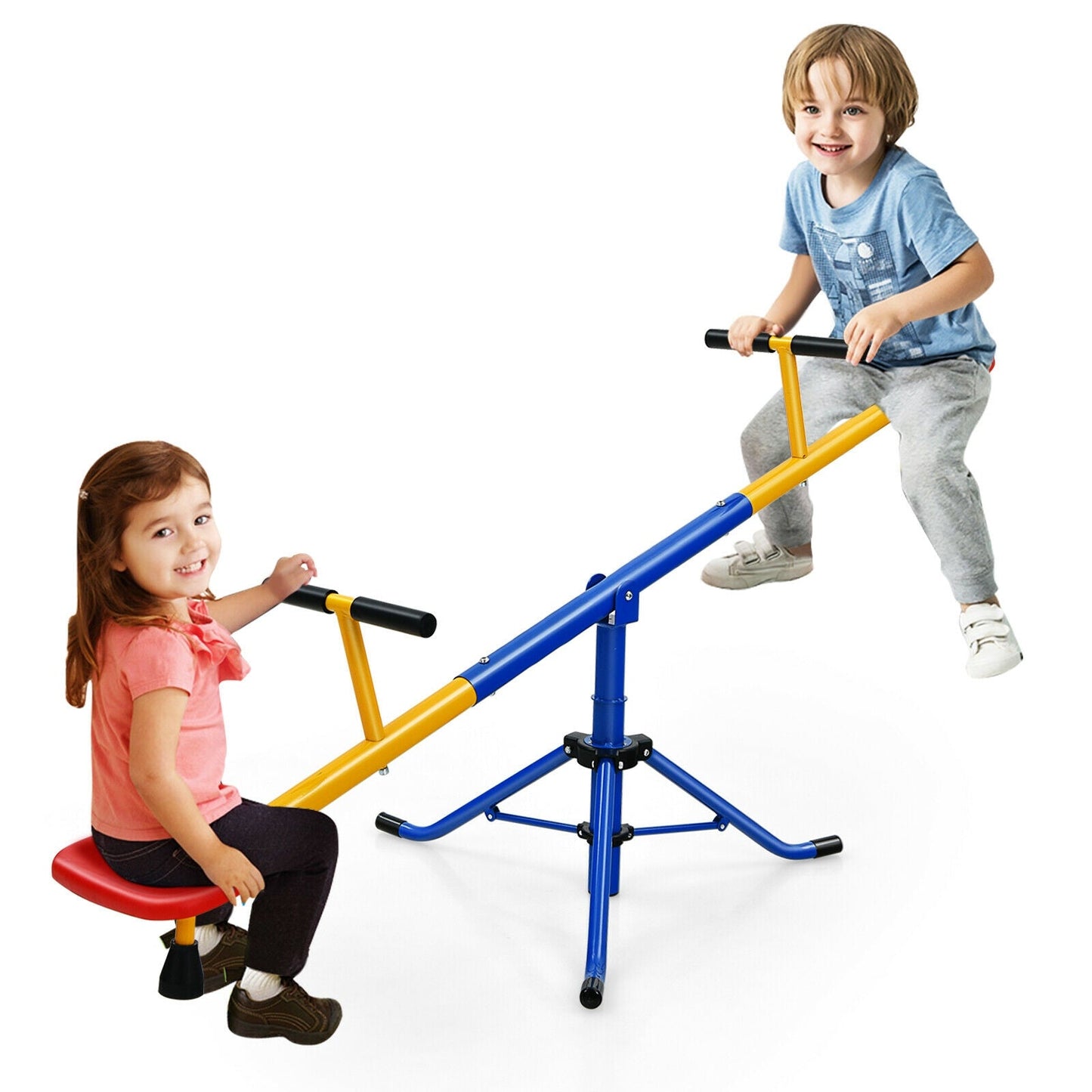 Gbruno 360° Swivel Teeter Totter Playground Seesaw for Kids