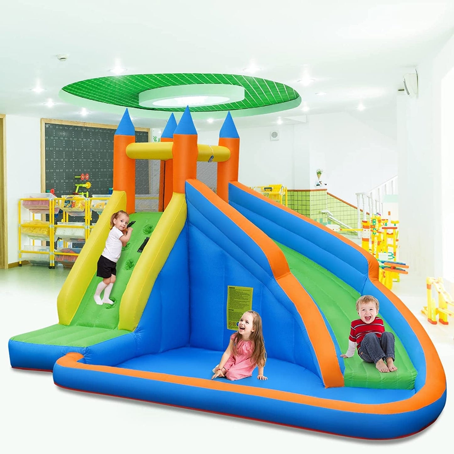 Gbruno Kids Inflatable Water Slide and Bouncing House with Blower