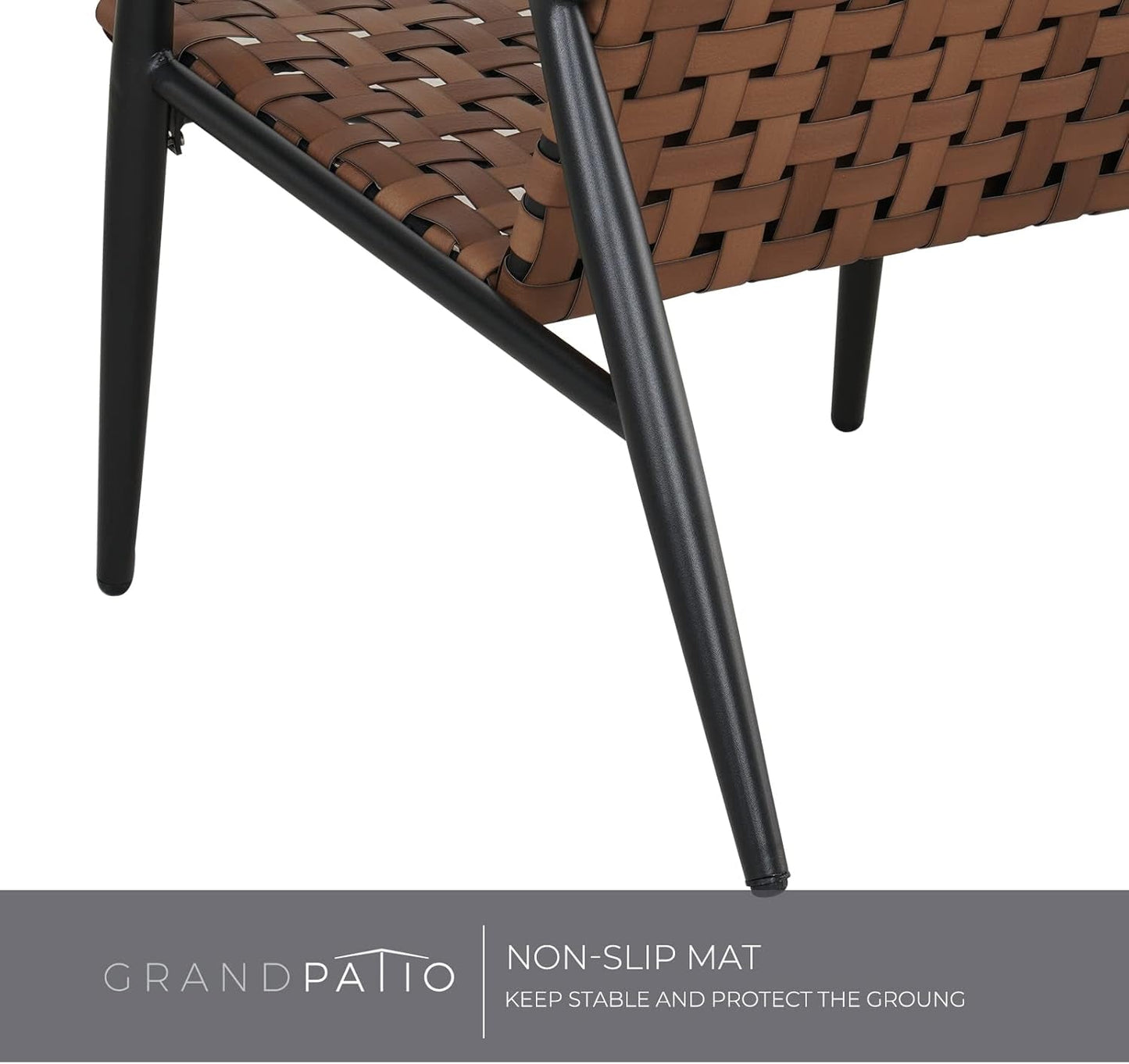 Vintage Brown Wicker 4-Piece Outdoor Furniture Set
