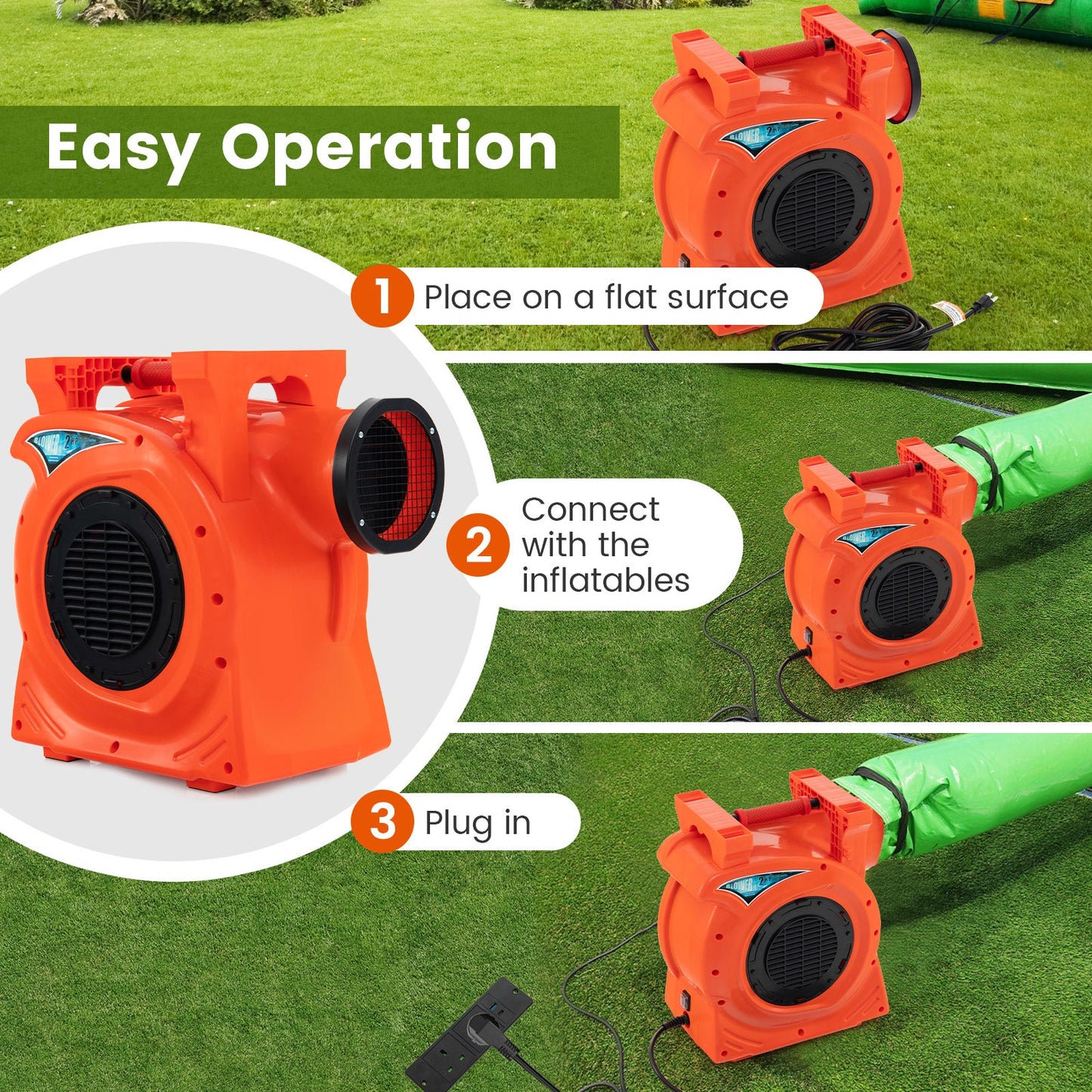 Gbruno 1500W 2 HP Commercial Air Blower