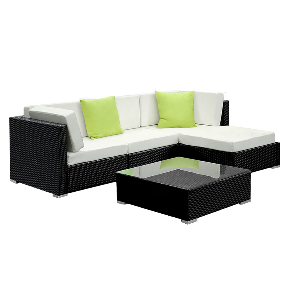 Gardeon 5PC Luxury Wicker Outdoor Sofa Set