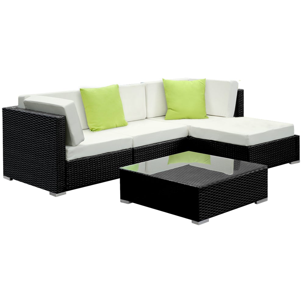 Gardeon 5PC Luxury Wicker Outdoor Sofa Set
