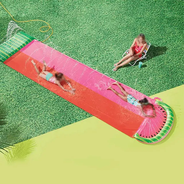 Ultimate 18ft Shark Double Lawn Water Slide