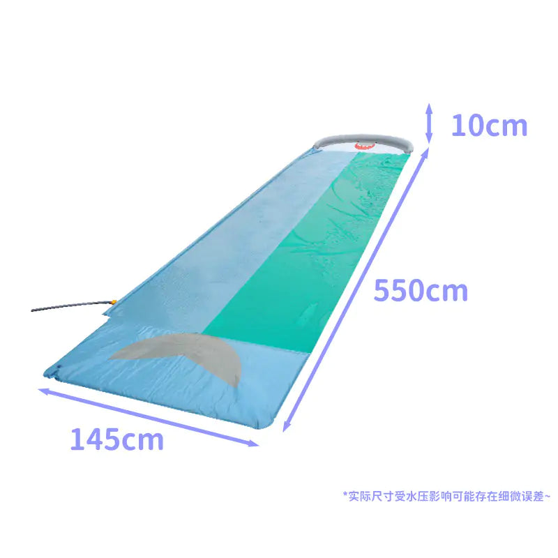 Ultimate 18ft Shark Double Lawn Water Slide