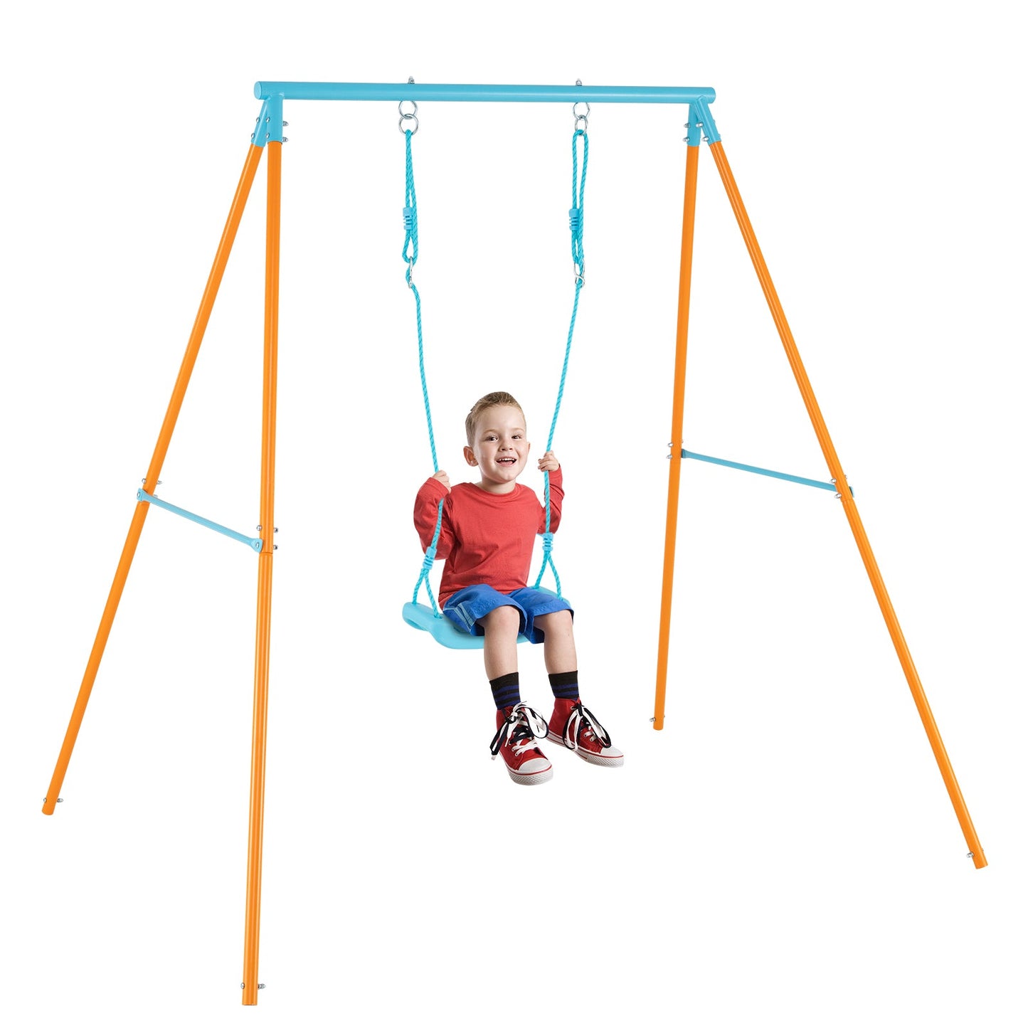 Gbruno Heavy Duty Metal Toddler Swing Set - Orange