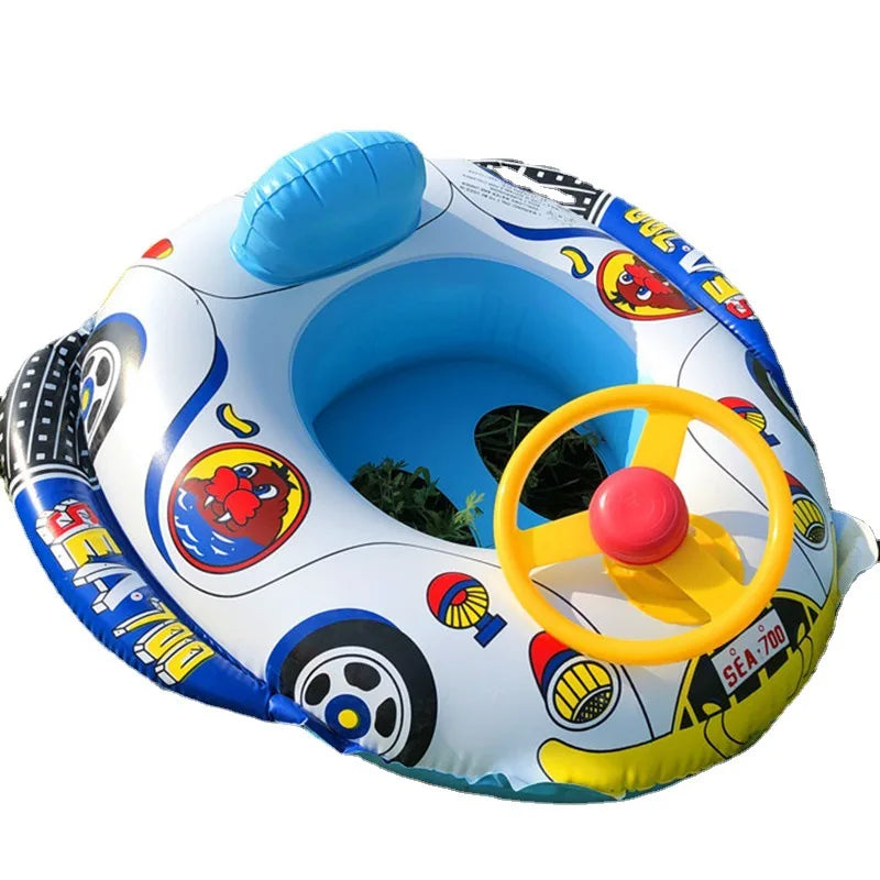 Cool & Safe Toddler Pool Float with Sun Protection